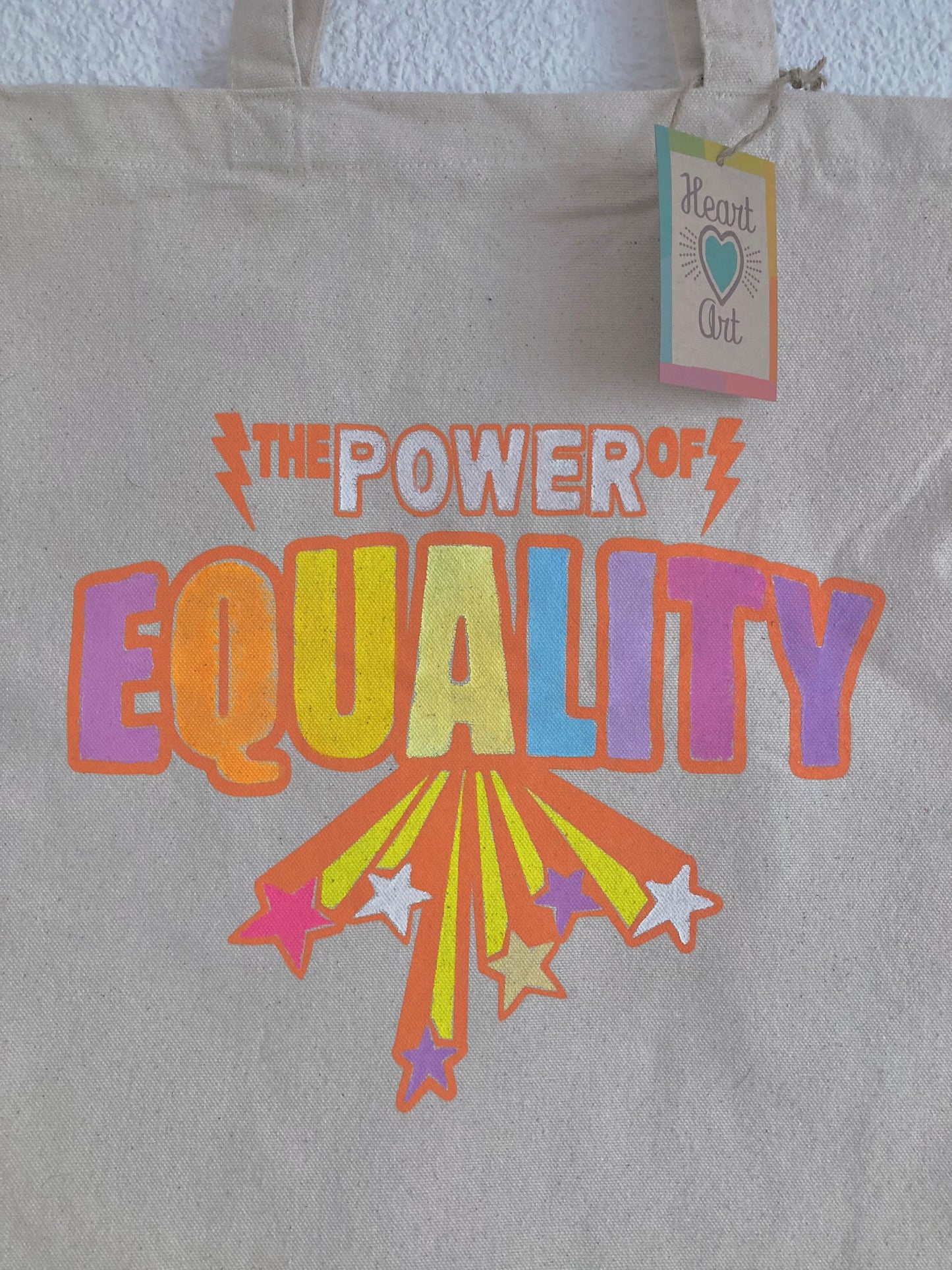 Bolsa Tote, modelo Equality Única violetas.