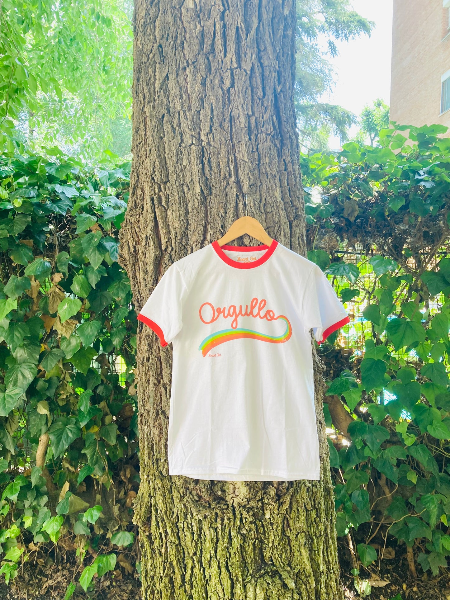 Camiseta ORGULLO blanco/rojo