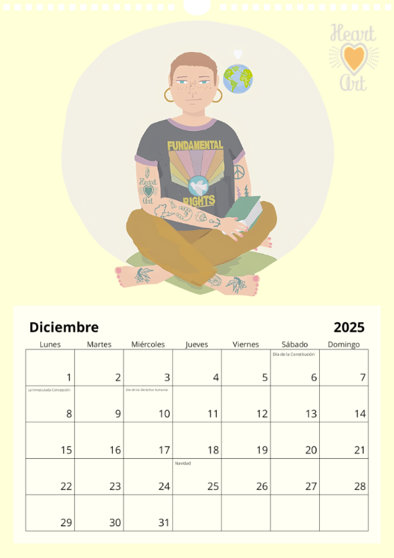 Calendario 2025 tamaño A3.