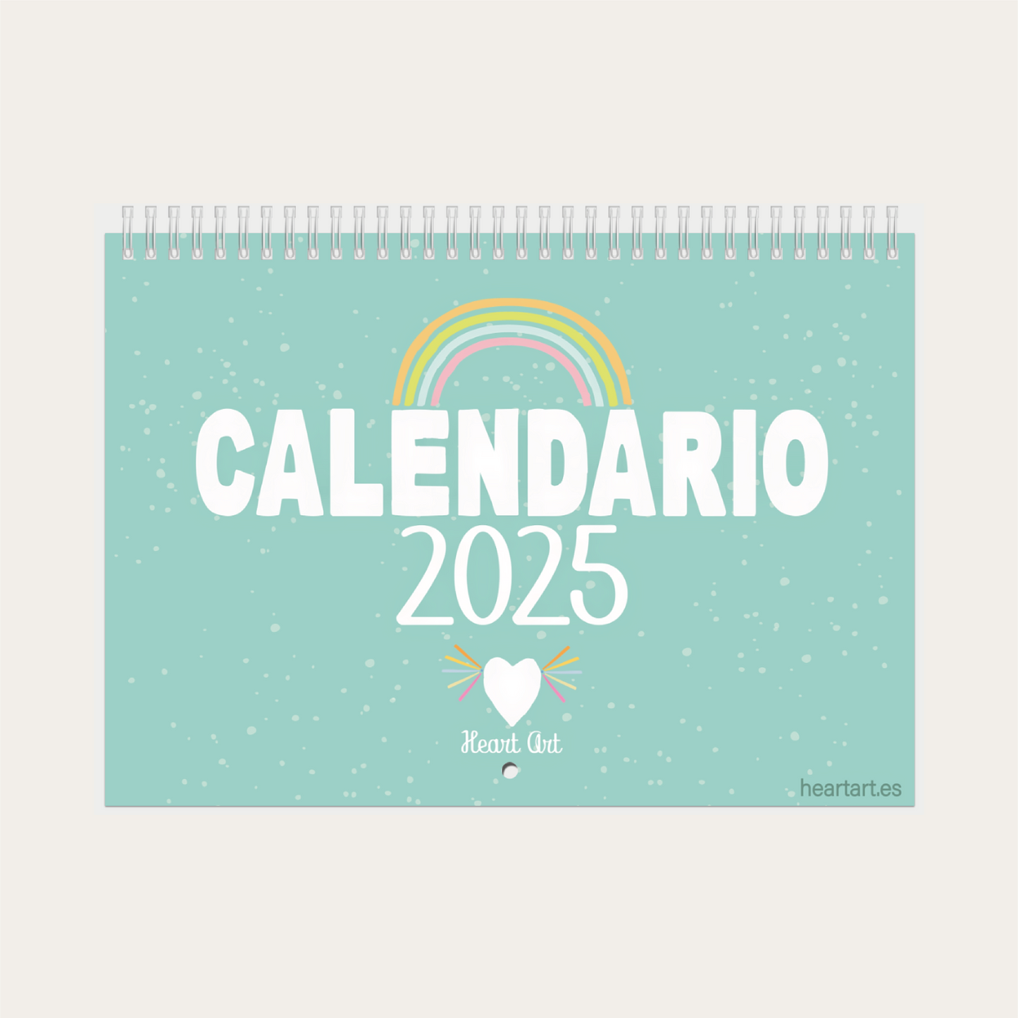 Calendario 2025 tamaño A4 doble.