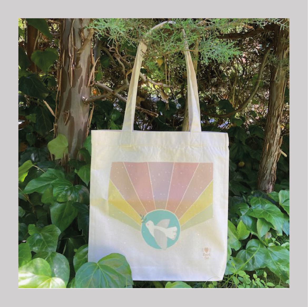 Bolsa Tote, de algodón orgánico, modelo Paz.