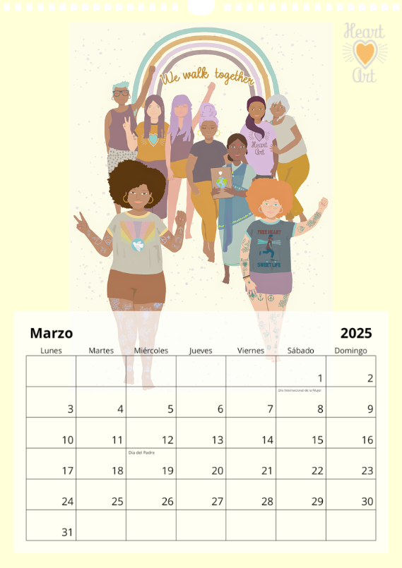 Calendario 2025 tamaño A3.