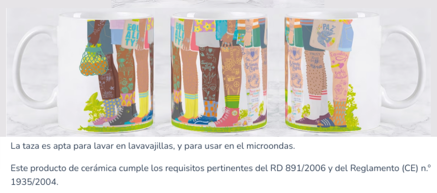 Taza de desayuno, modelo Piernas