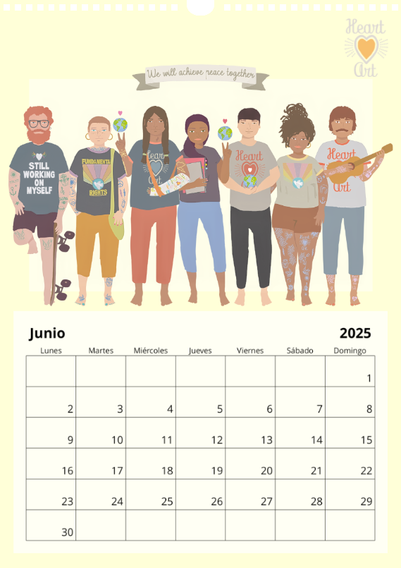 Calendario 2025 tamaño A3.