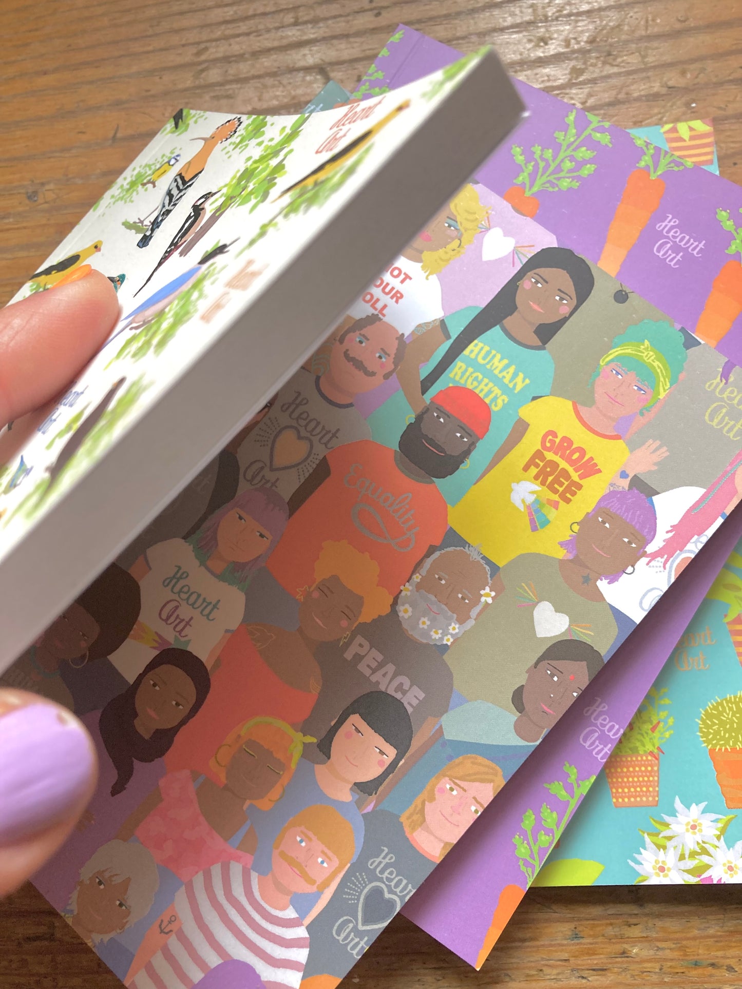 Cuaderno de papel reciclado modelo Pájaros, tamaño A6 (bolsillo)