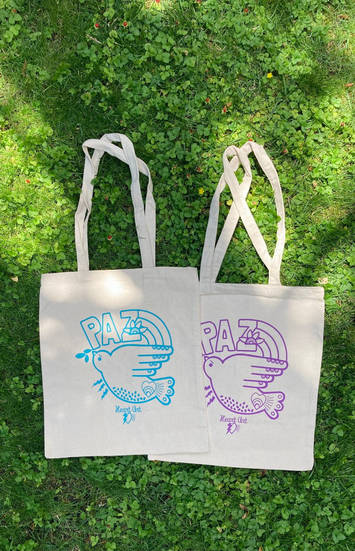 Bolsa Tote, modelo Paz azul