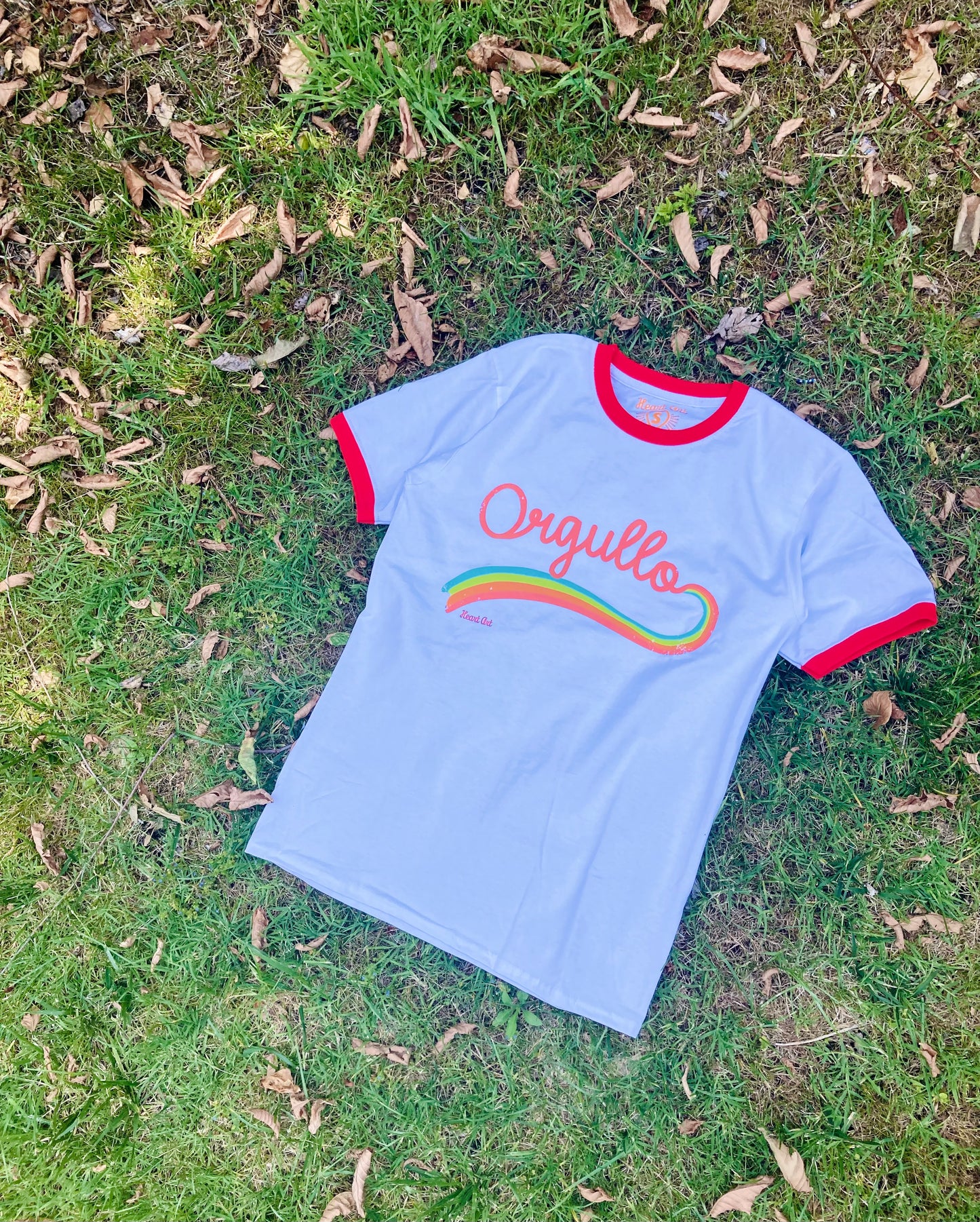 Camiseta ORGULLO blanco/rojo