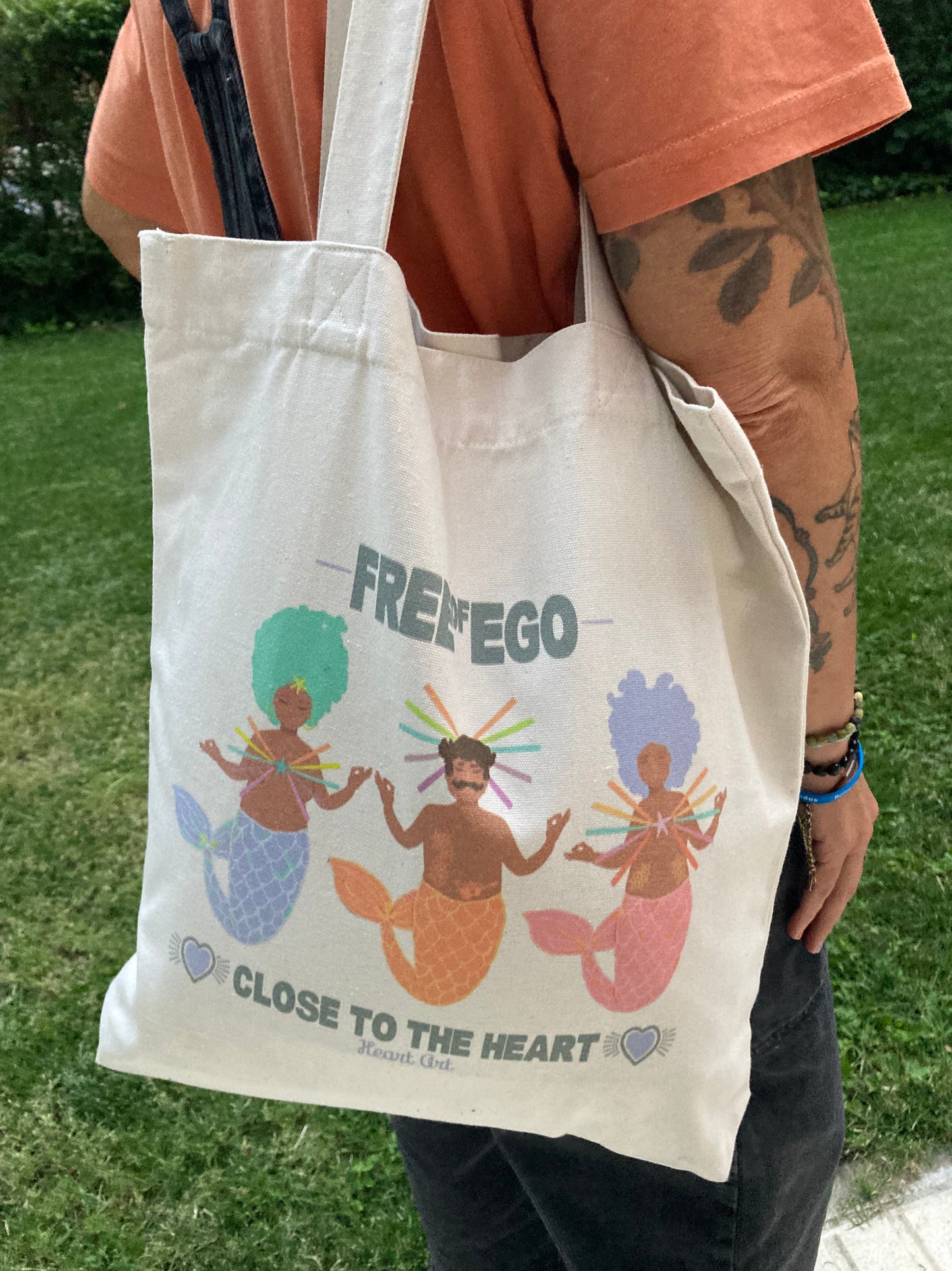 Bolsa Tote de algodón orgánico, modelo Sirenes.