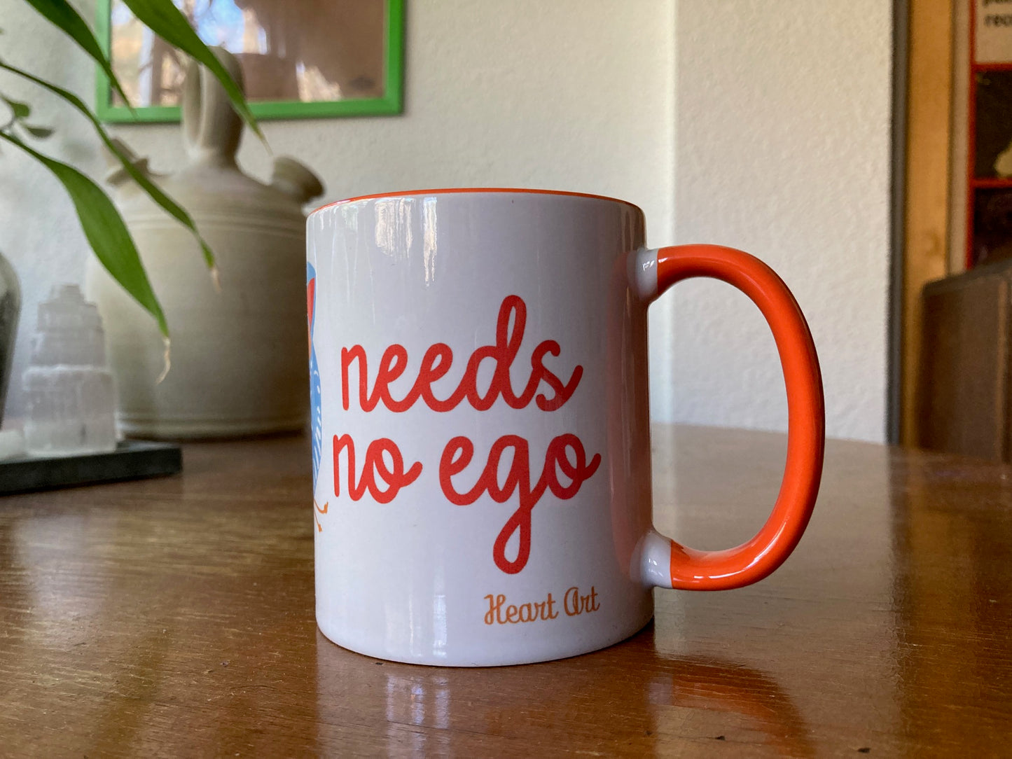 Taza de desayuno naranja, modelo Wild Heart.