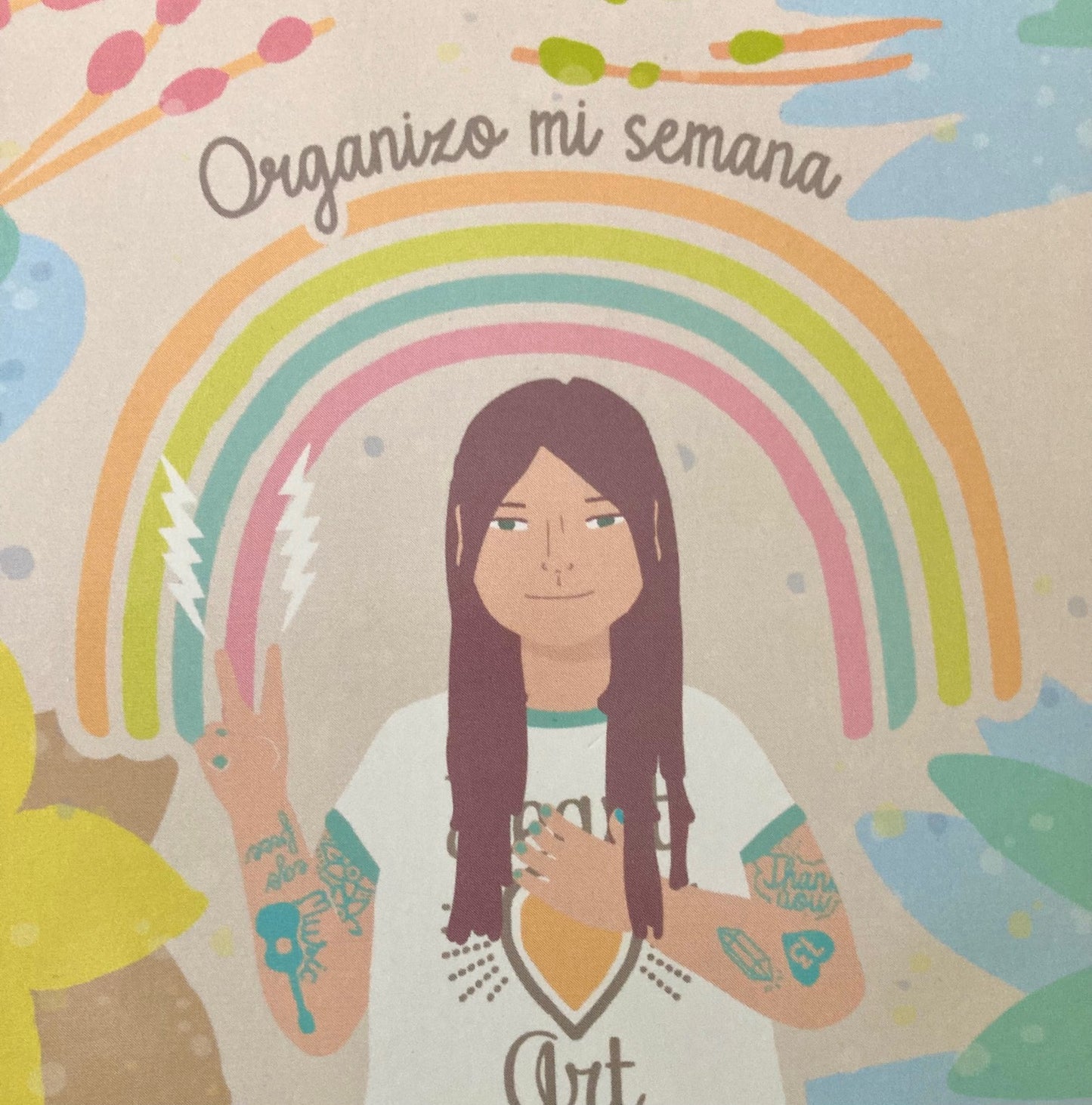 Libreta modelo Agenda semanal floral.