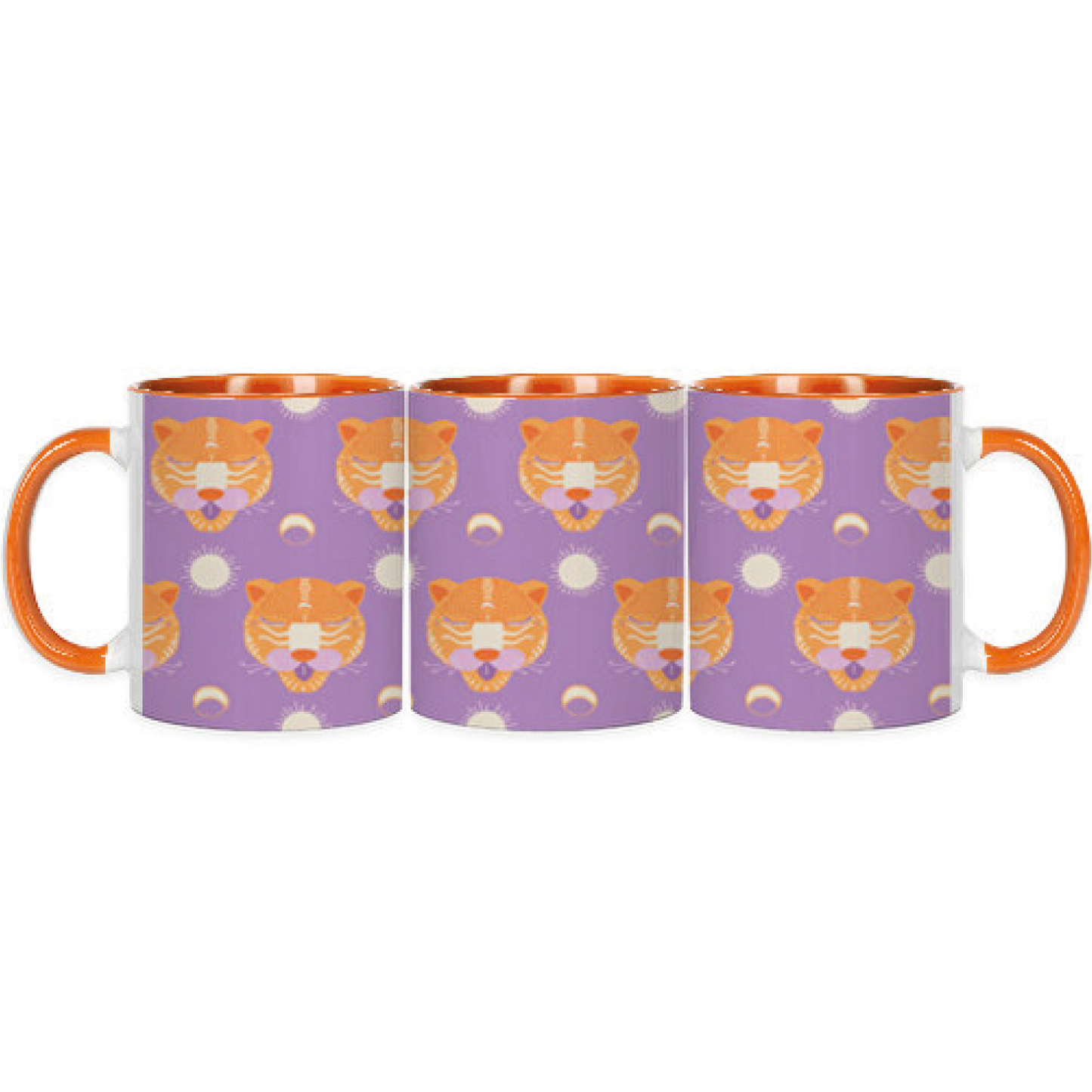 Taza de desayuno naranja modelo Alebrijes.