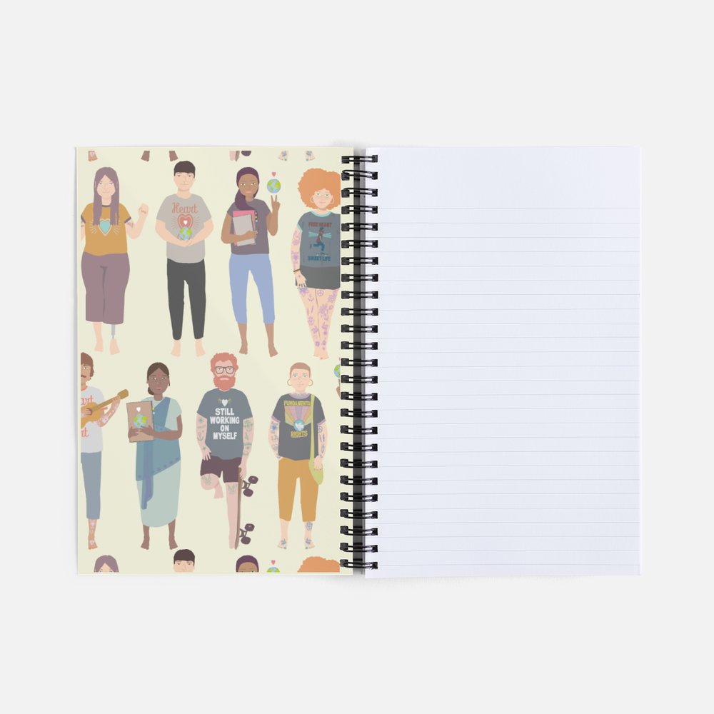Cuaderno de espiral, modelo Paz