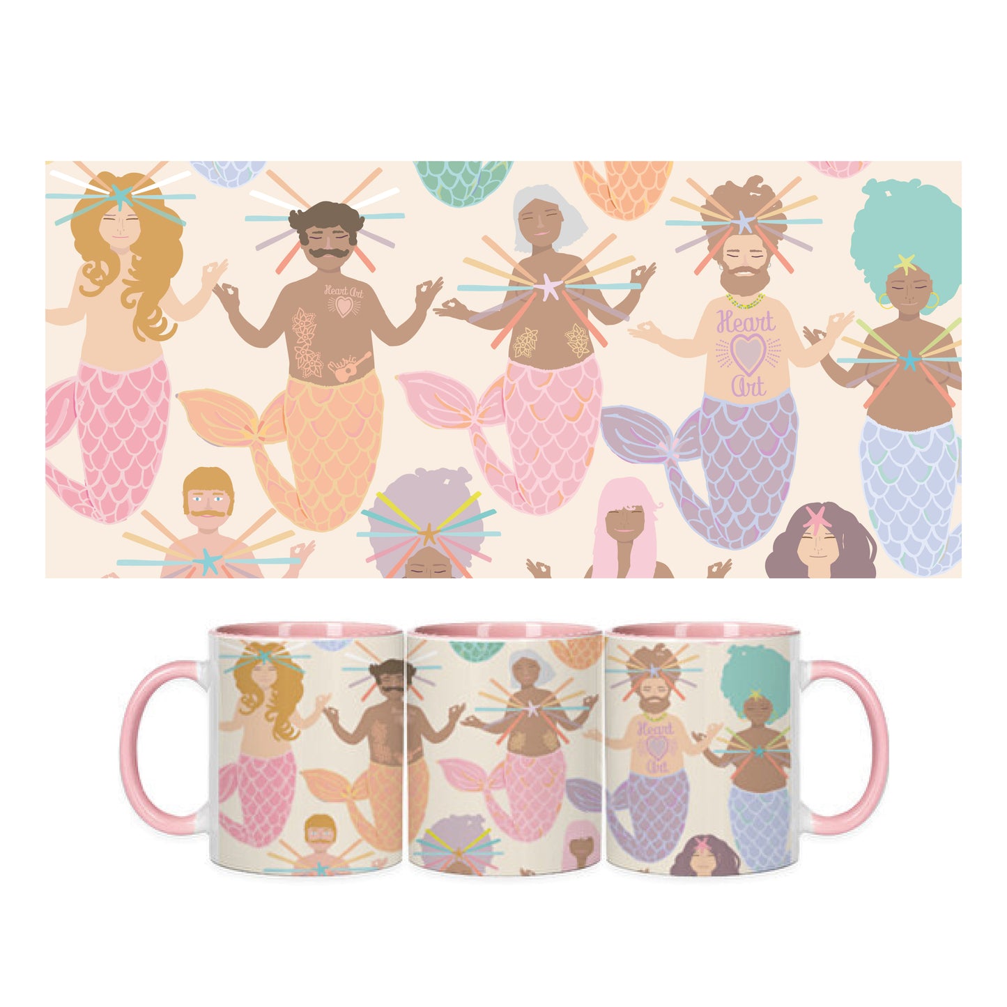 Taza de desayuno modelo Sirenes.