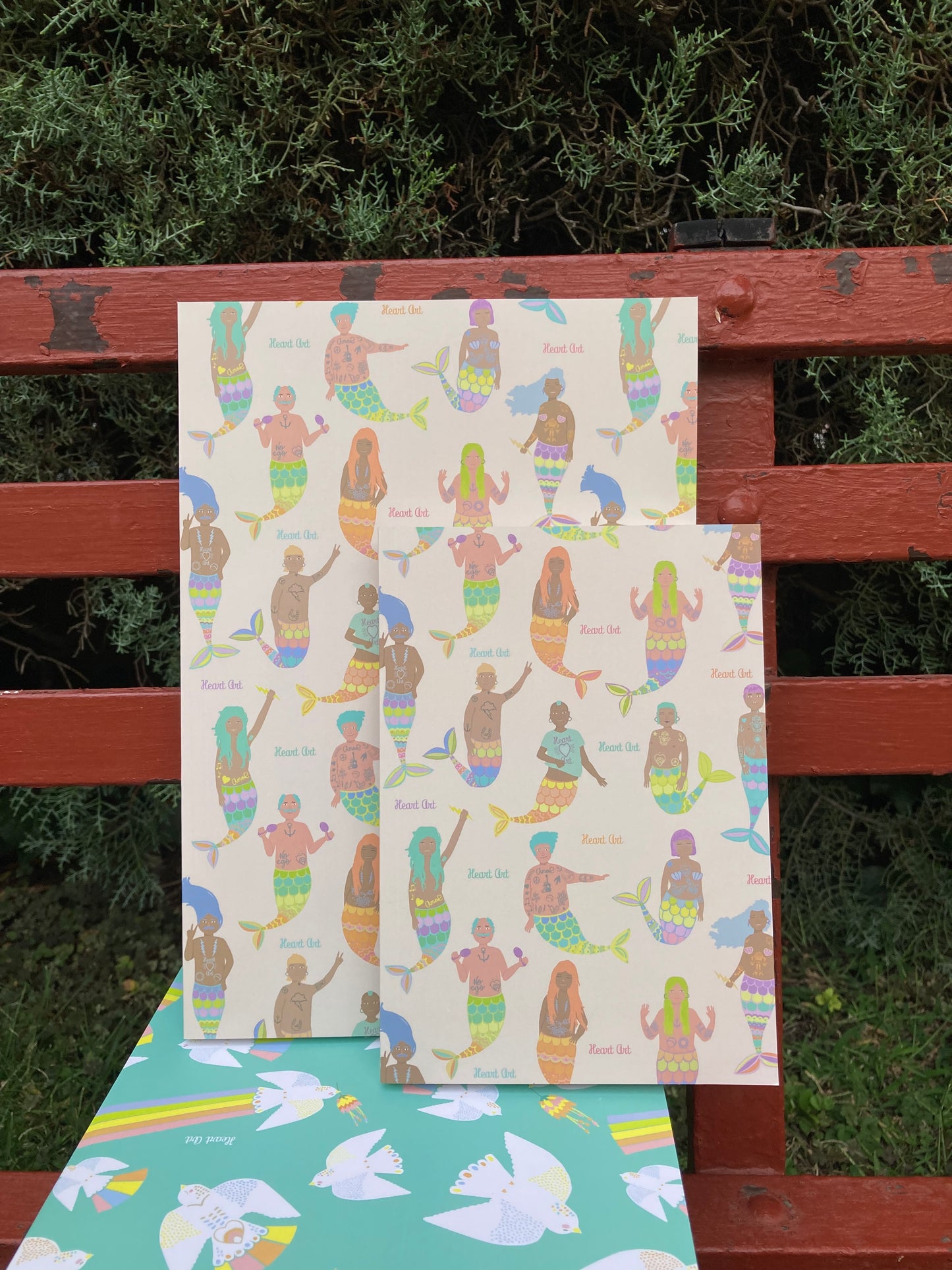 cuaderno de papel reciclado modelo Sirenes. tamaño A5 (CUARTILLA).