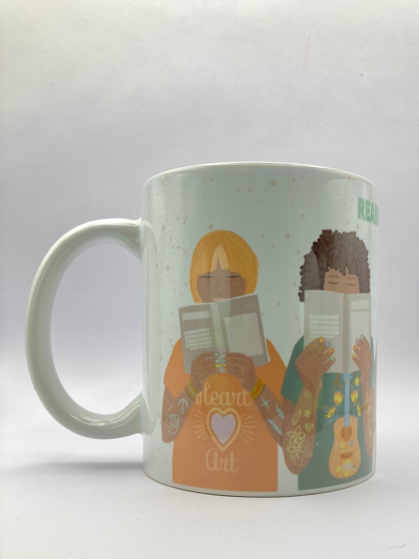 Taza de desayuno blanca modelo Leer.