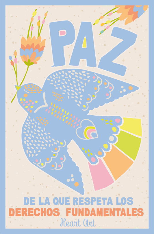 Minipóster Paz azul