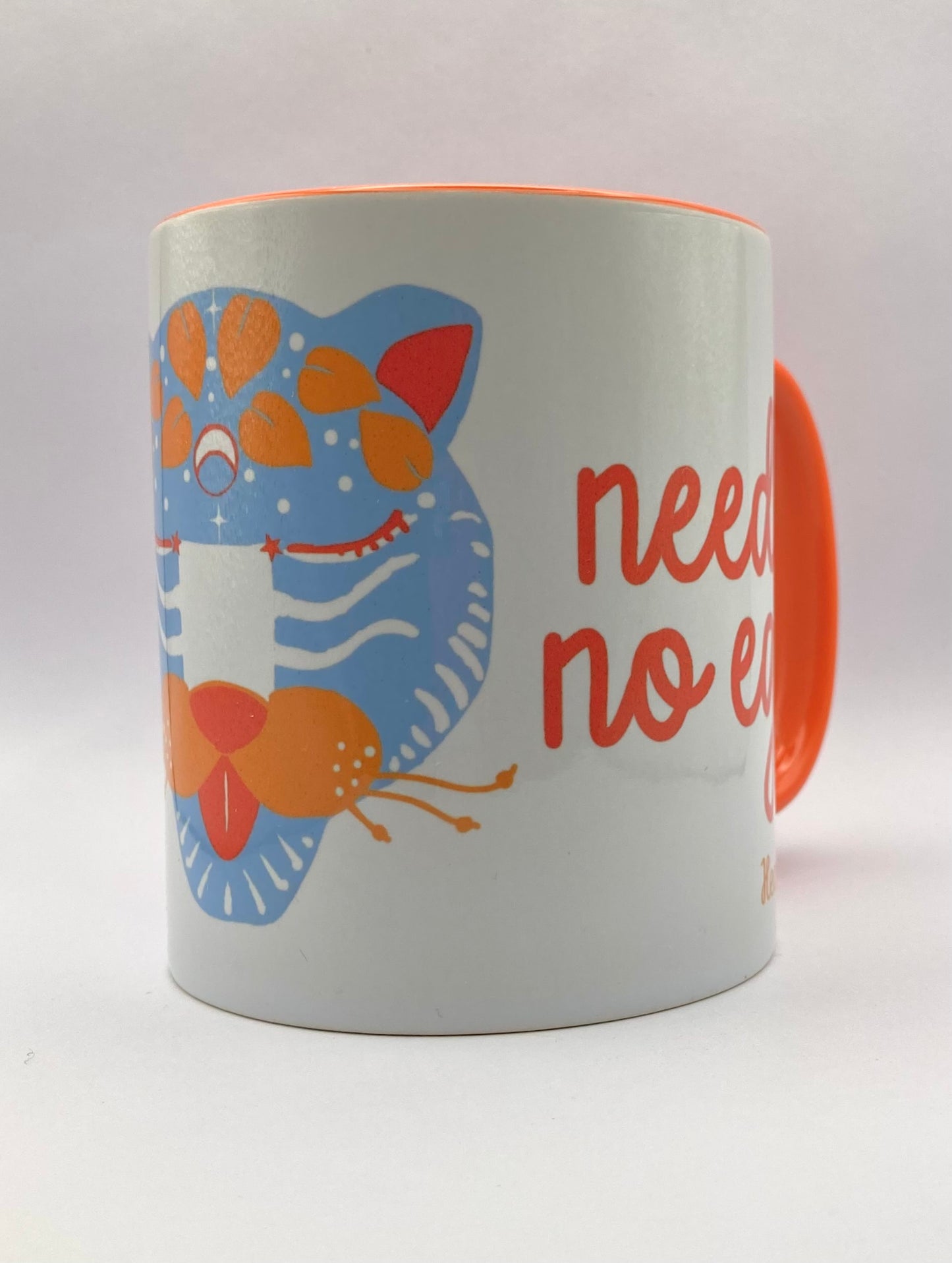 Taza de desayuno naranja, modelo Wild Heart.