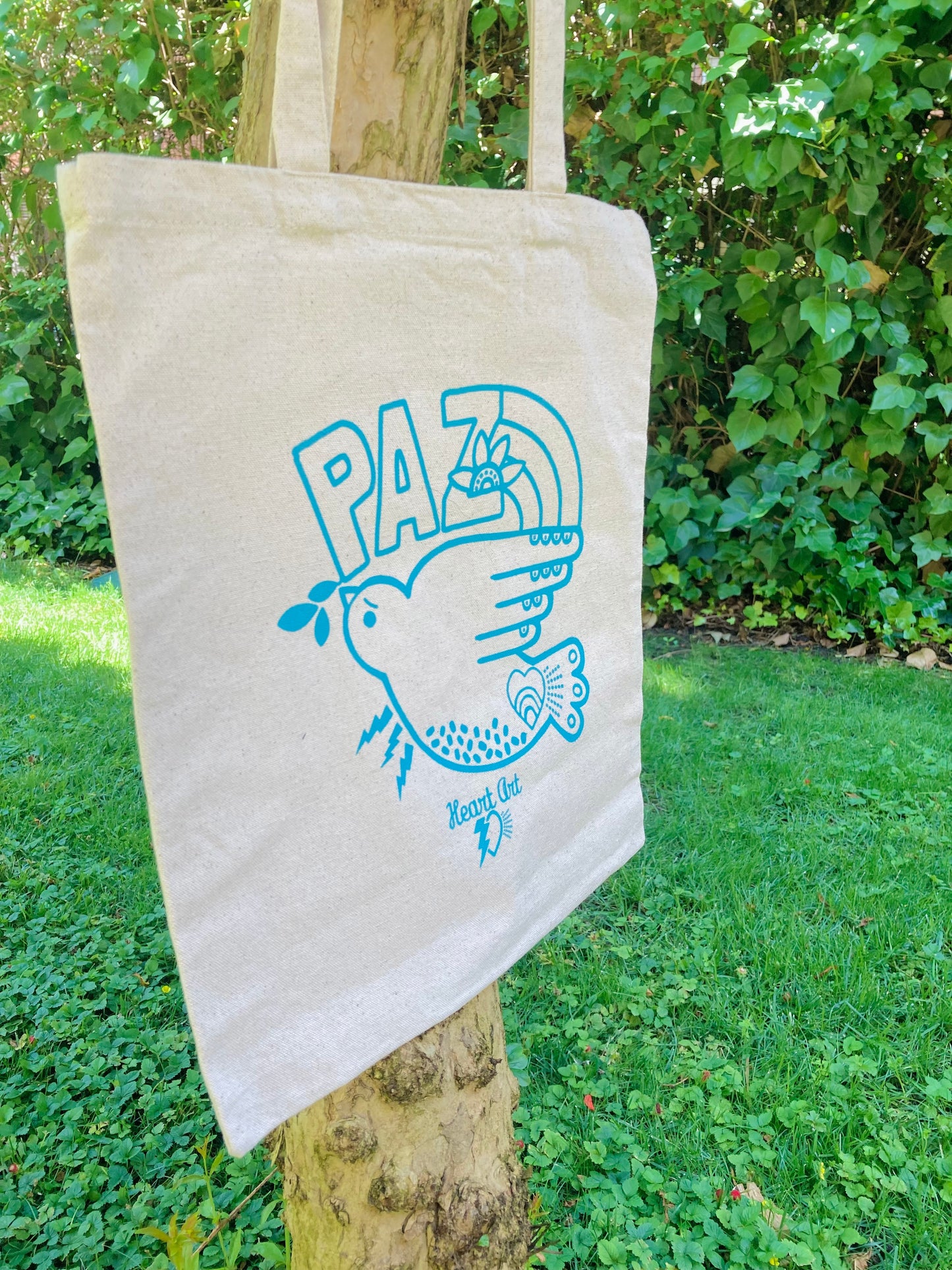 Bolsa Tote, modelo Paz azul