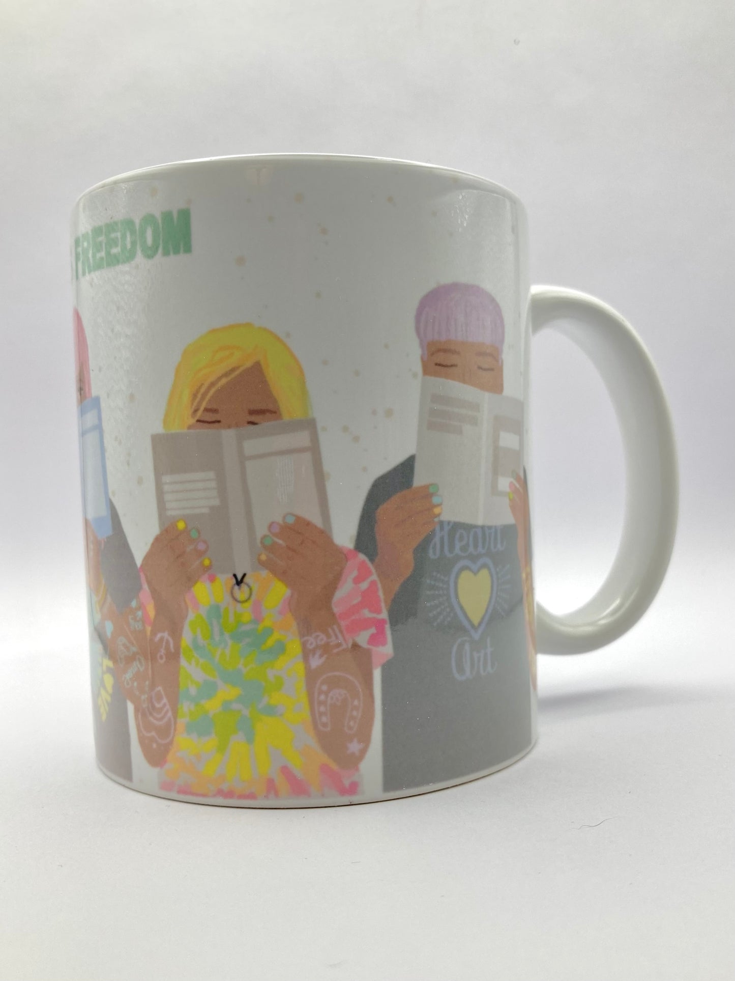 Taza de desayuno blanca modelo Leer.