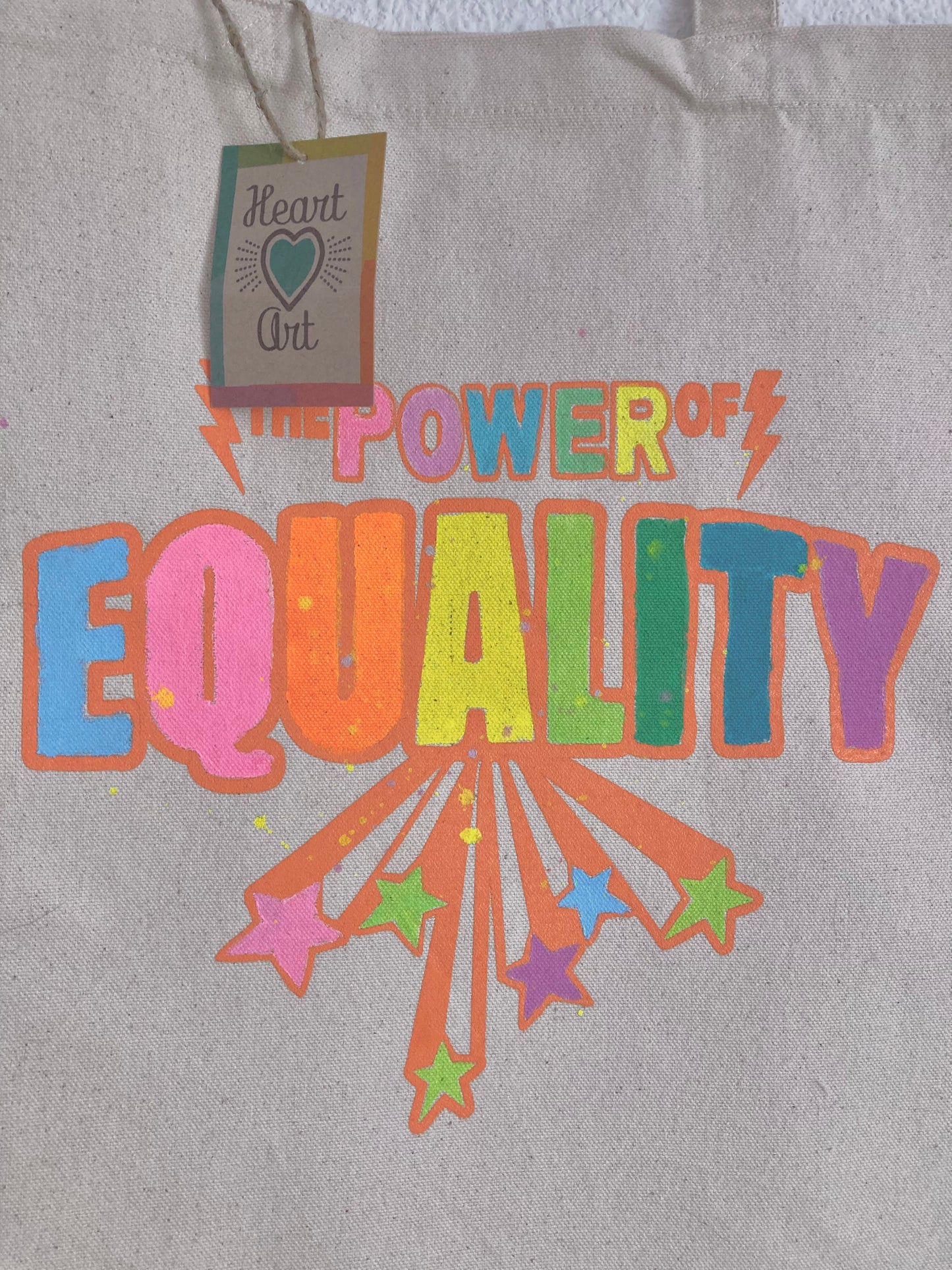 Bolsa Tote, modelo Equality Única arcoíris.