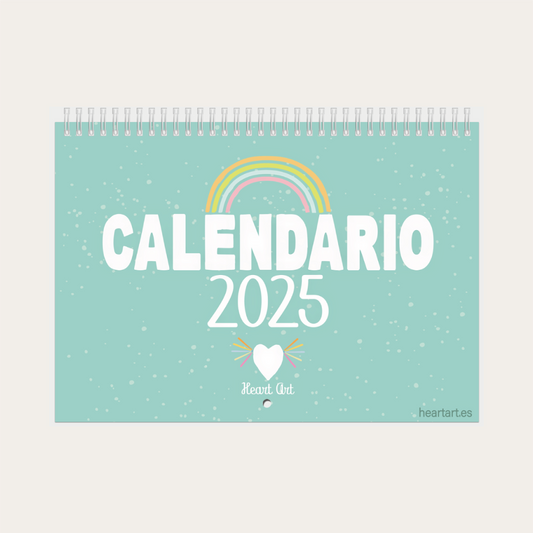 Calendario 2025 tamaño A4 doble.