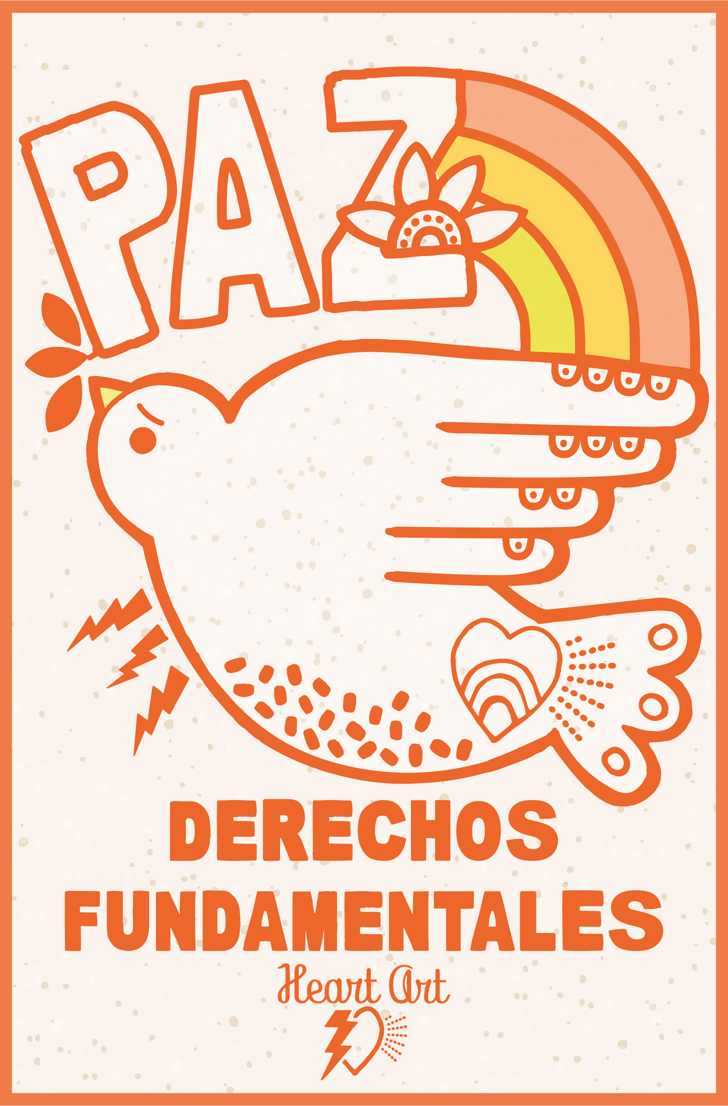 Minipóster Paz rojo