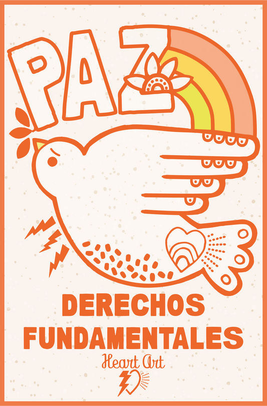 Minipóster Paz rojo