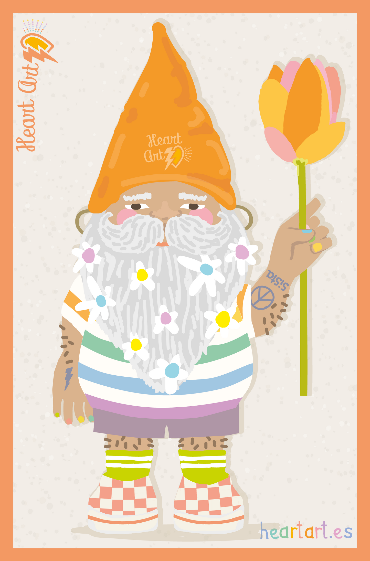 Minipóster Gnomo naranja