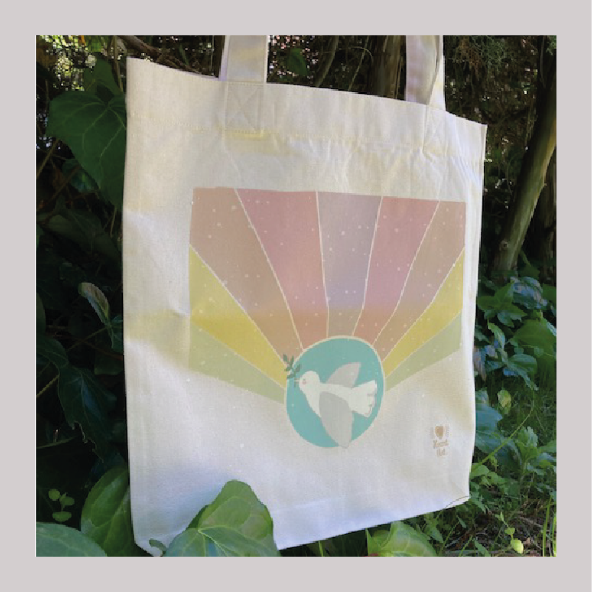 Bolsa Tote, de algodón orgánico, modelo Paz.