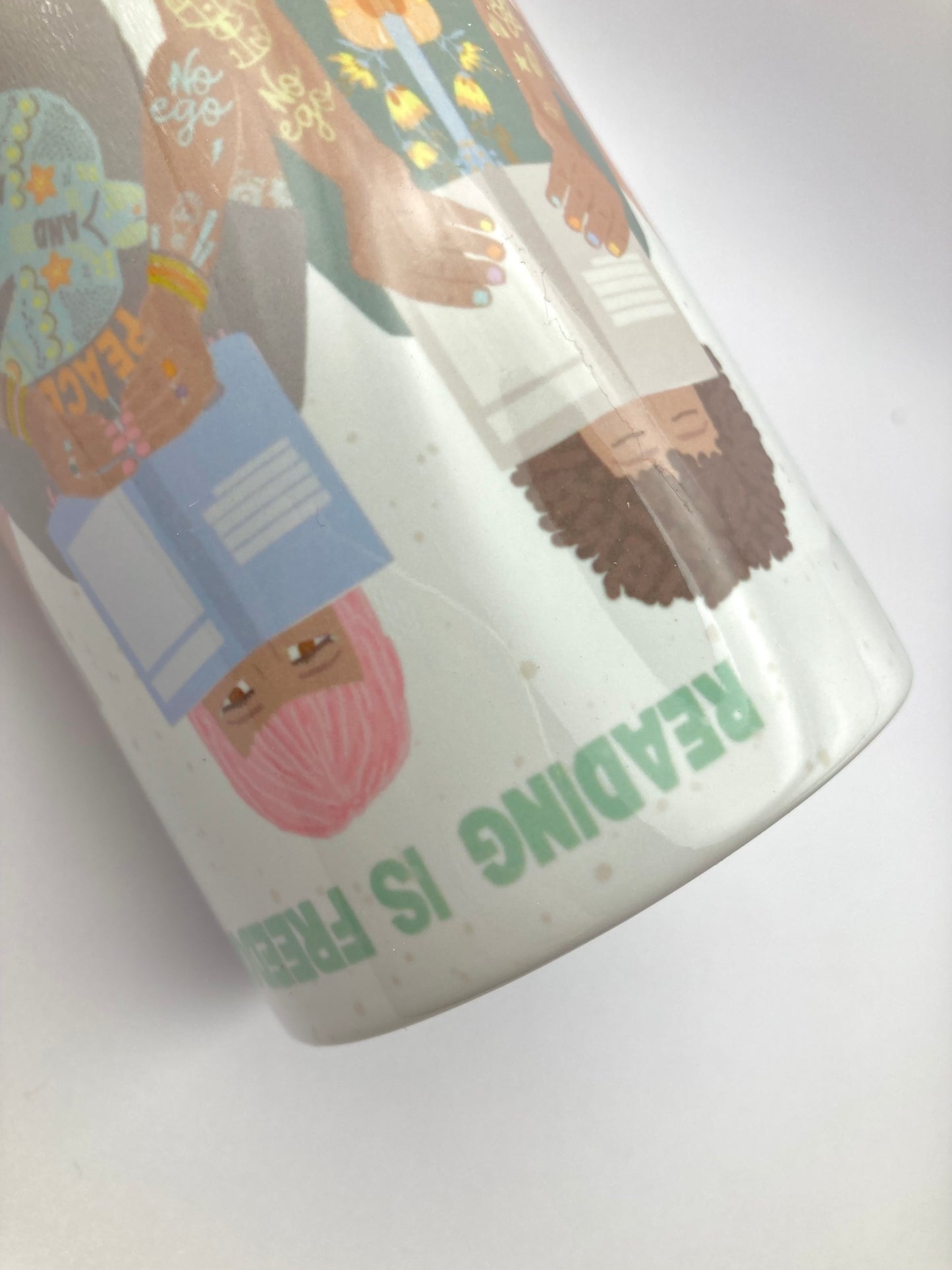 Taza de desayuno blanca modelo Leer.