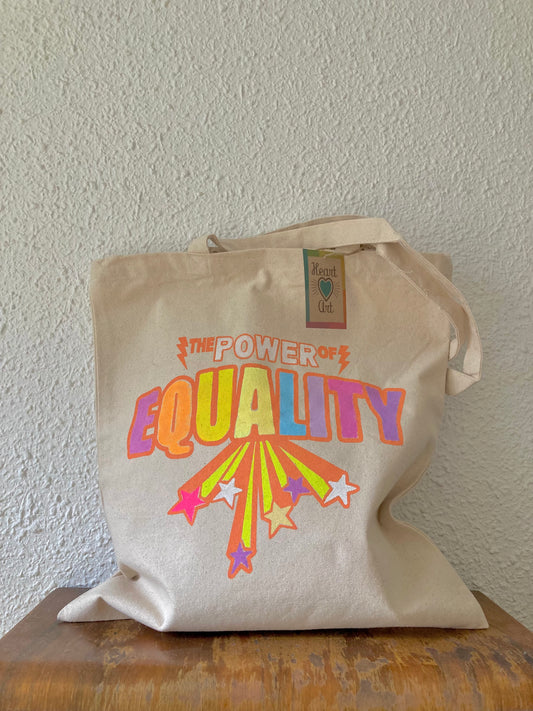 Bolsa Tote, modelo Equality Única violetas.