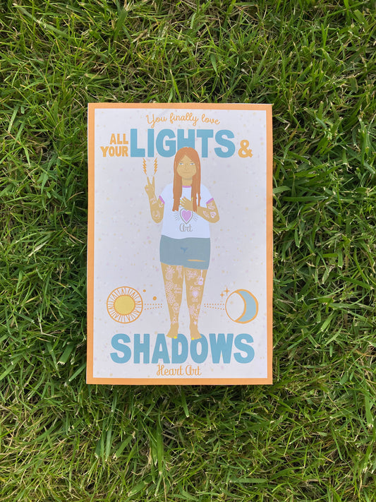 Minipóster Chica luces y sombras