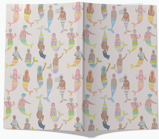 cuaderno de papel reciclado modelo Sirenes. tamaño A5 (CUARTILLA).