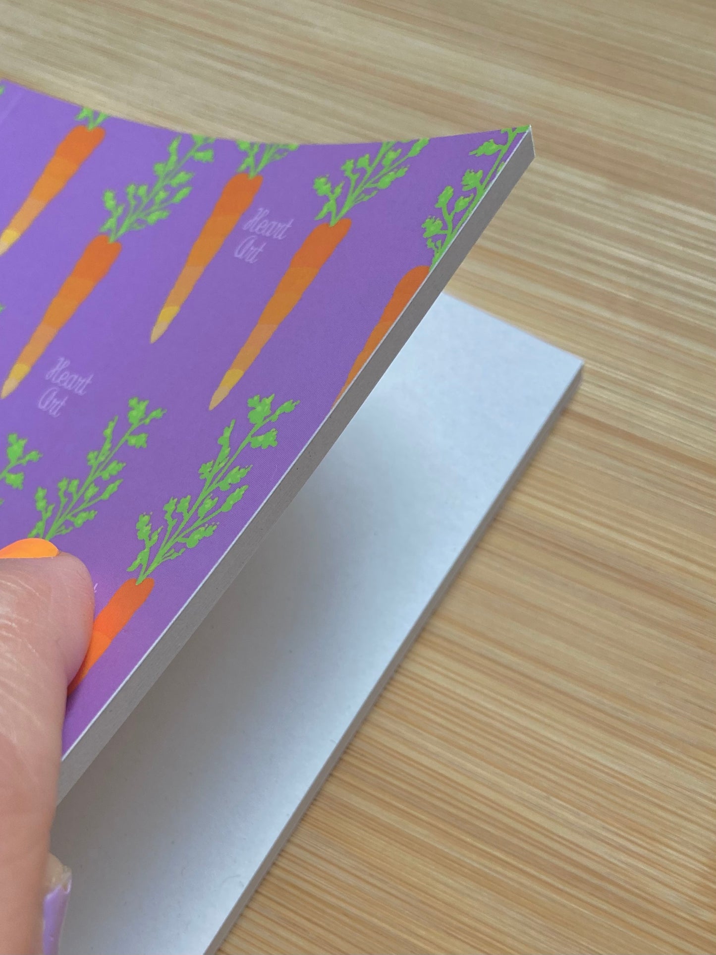 Cuaderno de papel reciclado modelo Zanahorias, tamaño A6 (bolsillo)