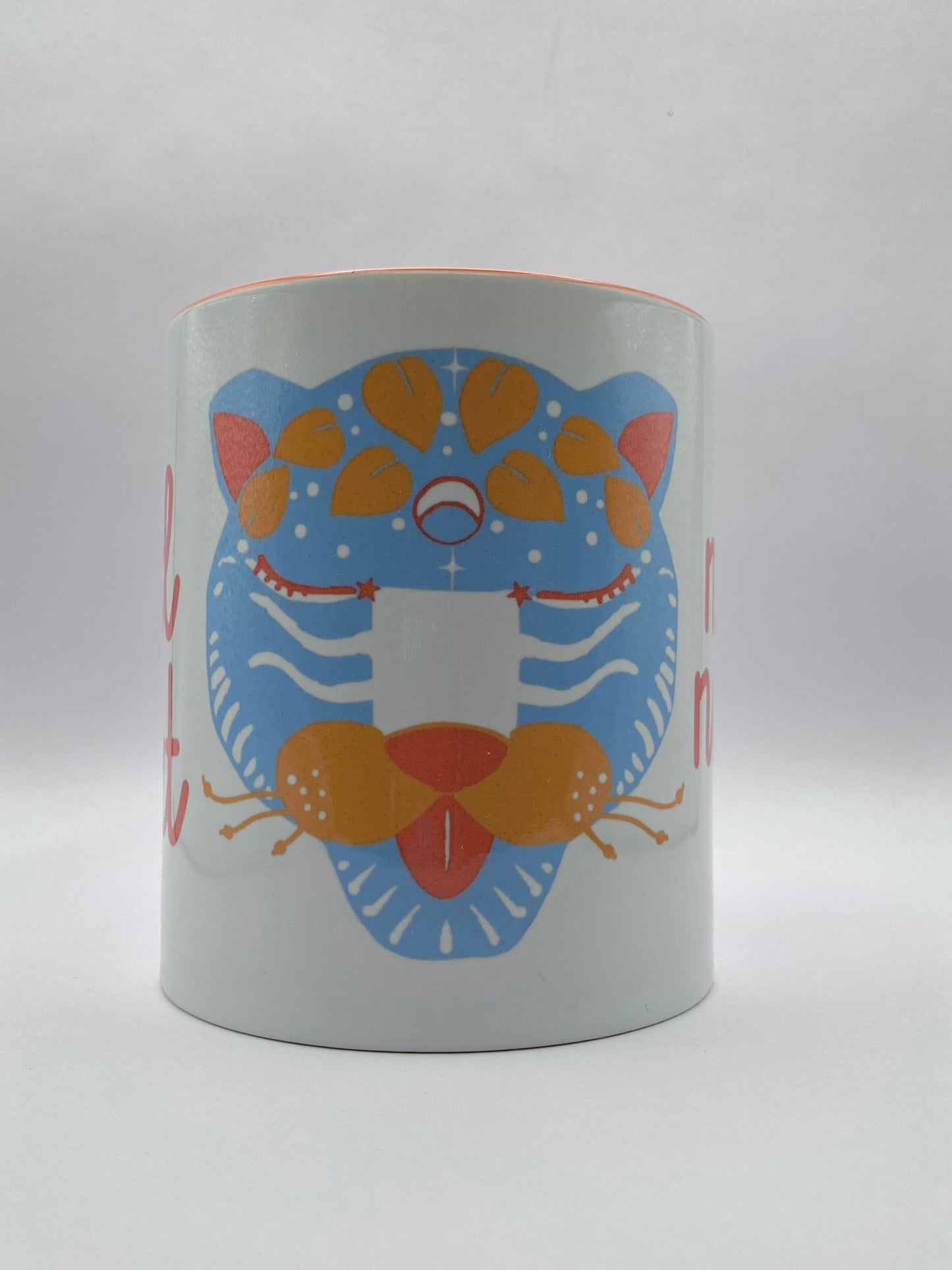 Taza de desayuno naranja, modelo Wild Heart.