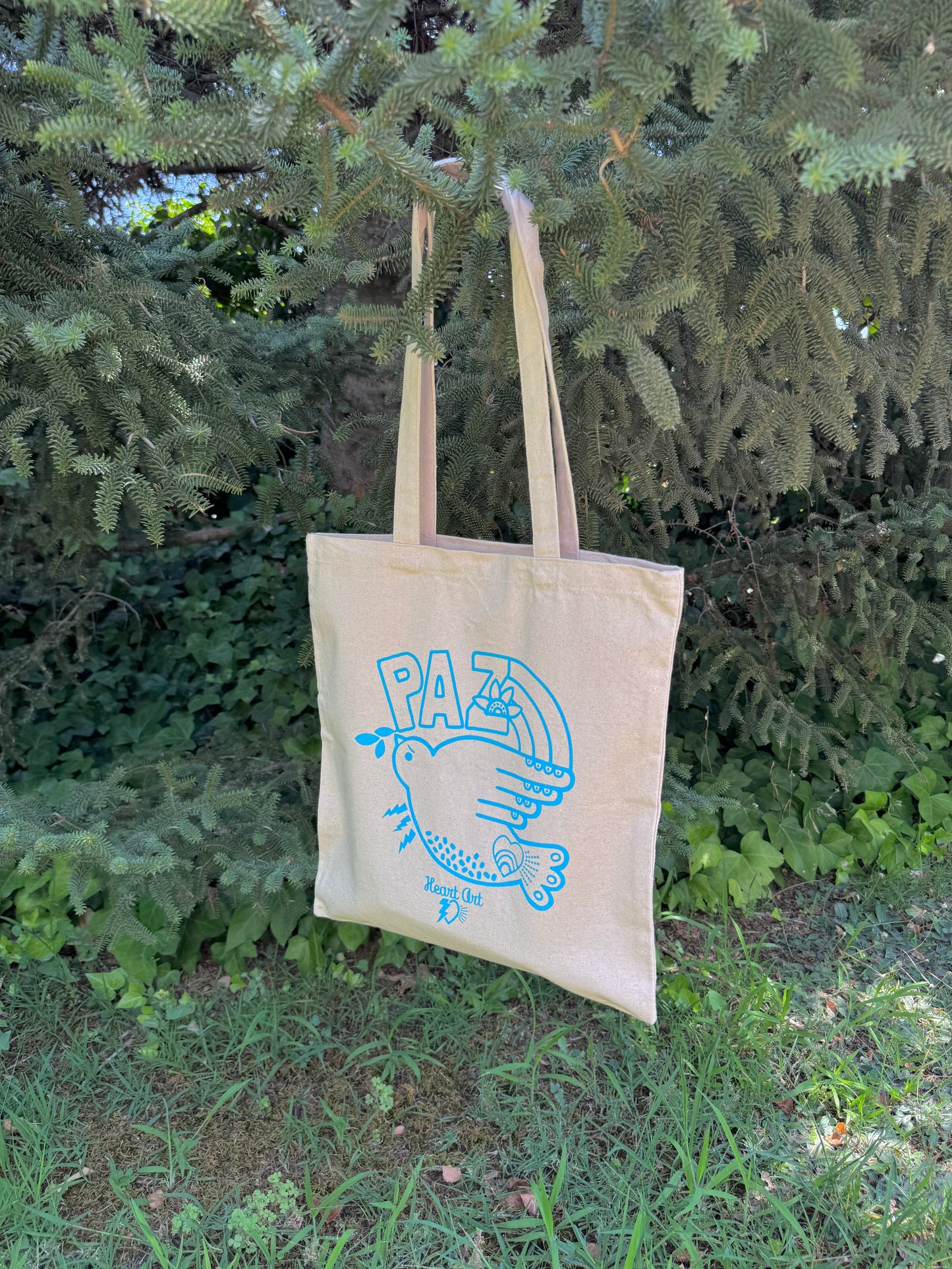 Bolsa Tote, modelo Paz azul