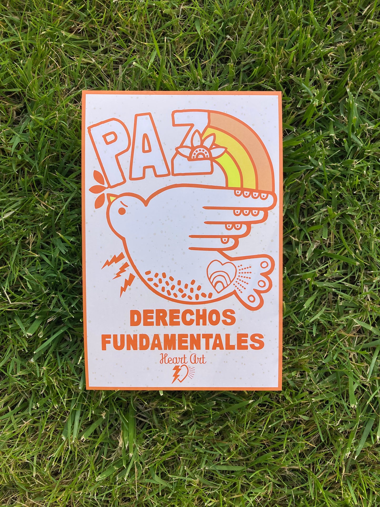Minipóster Paz rojo