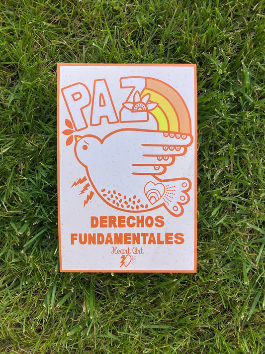 Minipóster Paz rojo