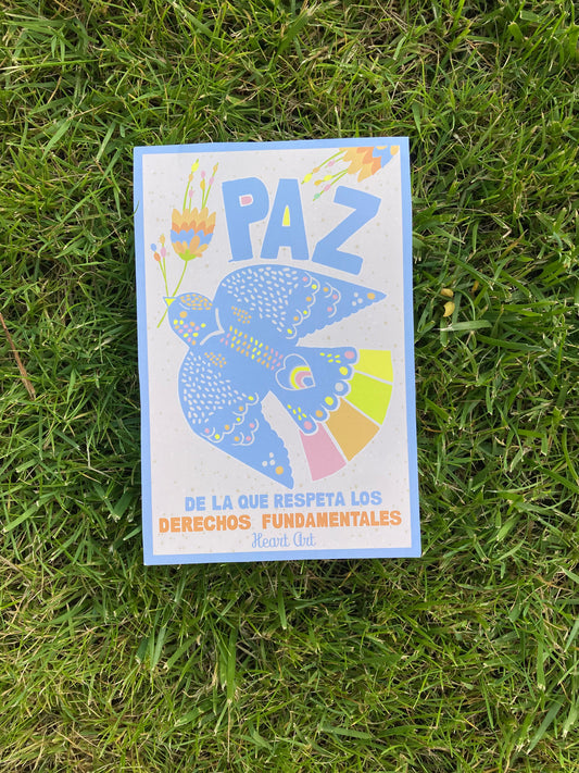 Minipóster Paz azul