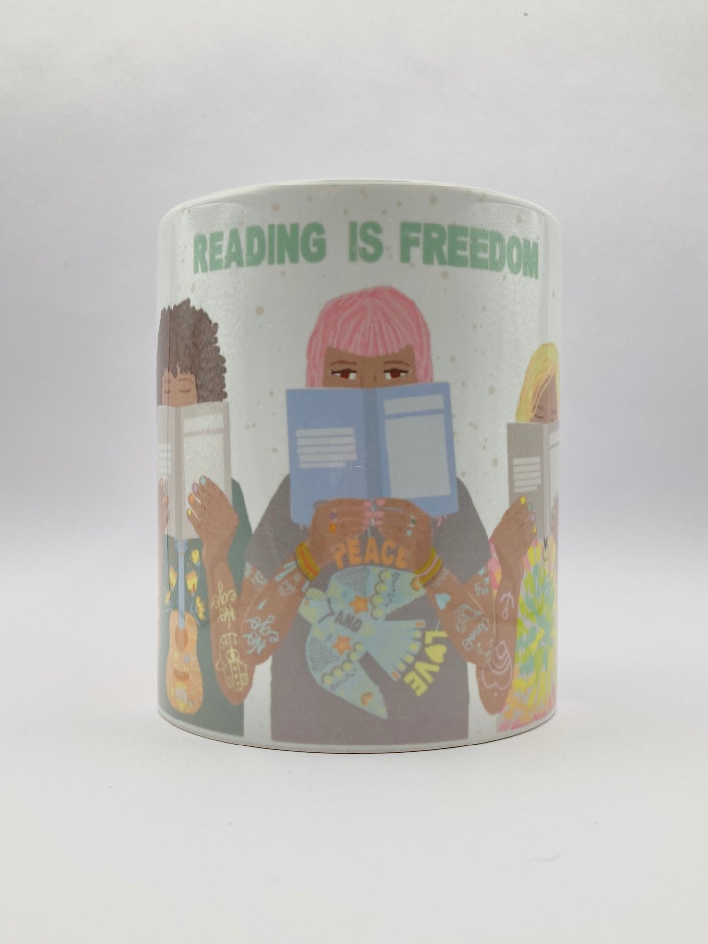 Taza de desayuno blanca modelo Leer.