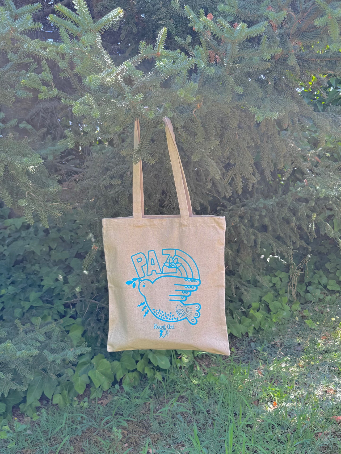 Bolsa Tote, modelo Paz azul