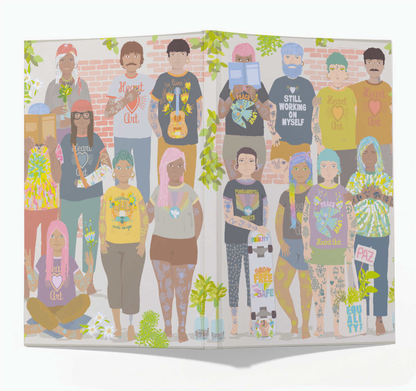 cuaderno de papel reciclado modelo Gente. tamaño A4 (folio).